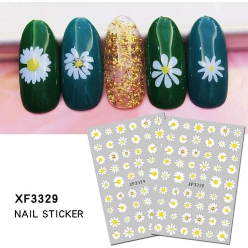 Summer Series Nail Art Water Transfer Stickers Avocado Cute Flower Feather Nail Tips DIY XF3329