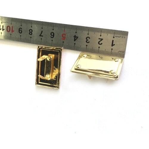 Metal LOGO Trademarks Bag Hardware Labels Tags Brand Accessories Rectangular Universal Labels