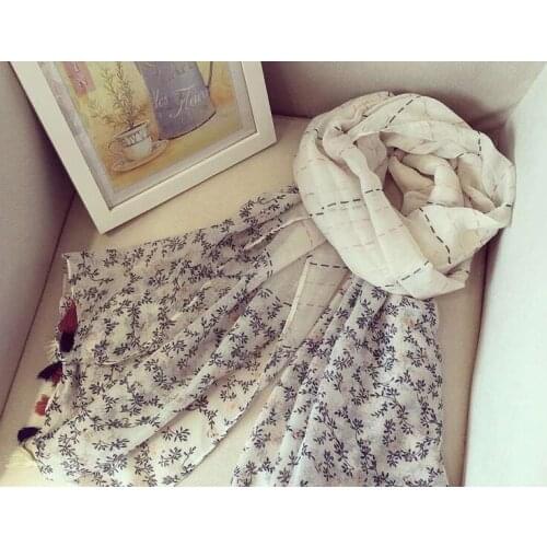 2016 New Arrival Viscose Striped Scarf Shawls Flower Tassels Floral Scarf ,Muslim Hijab,Scarf Women Floral Tassel Wrap