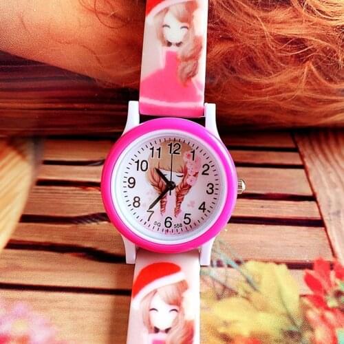 New silicone printing with children watch flowers male girl pupils leisure quartz watches the doll