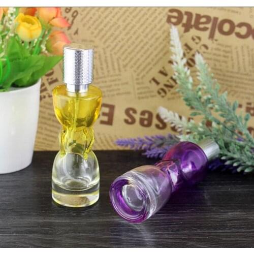 50pcs/lot 30ML transparent perfume bottle tight waist shape, 30CC glass atomizer silver cover,cosmetic spray bottle