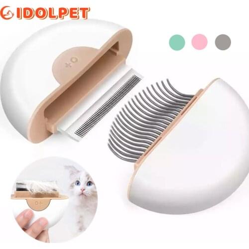 2 IN 1 Cat Brush for Shedding and Grooming Massage Comb for Long short haired cats Puppy Pet Grooming Hair Remover Supplies