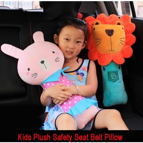 Cute Cartoon Children Safety Car Seat Belt Shoulder Pad PP Cotton Car Seat Belt Cover For Kids Plush Safety Belt Pillow