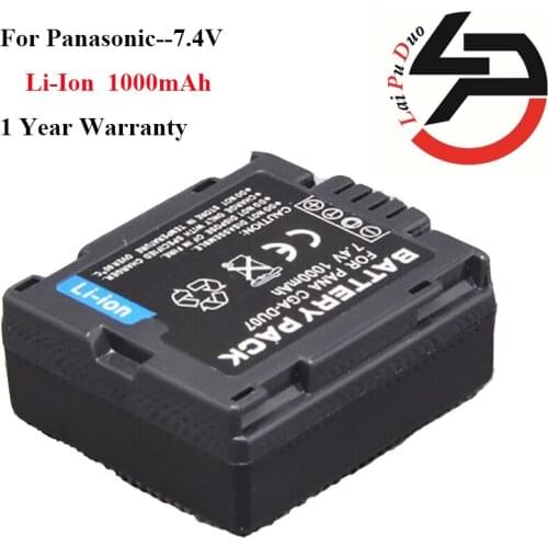 Brand New 1000mah Replacement Camera Battery For Panasonic CGA-DU07 VW-VBD070 CGA-DU21 CGA-DU06 CGA-DU12 CGA-DU14 NV-MX500A