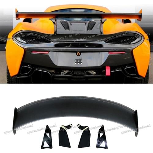 GT4 Style Real Carbon Fiber Car Rear Wing Trunk Lip Spoilers With Base For Mclaren 540c 570s 2016 2017 2018 2019 2020