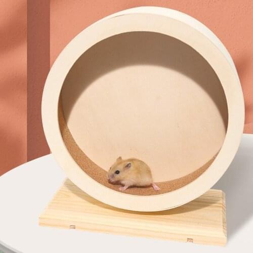 Silent Hamster Exercise Wheels Quiet Spinner Hamster Wood Running Wheels for Gerbils Mice or Other Small Animals 8" 11"