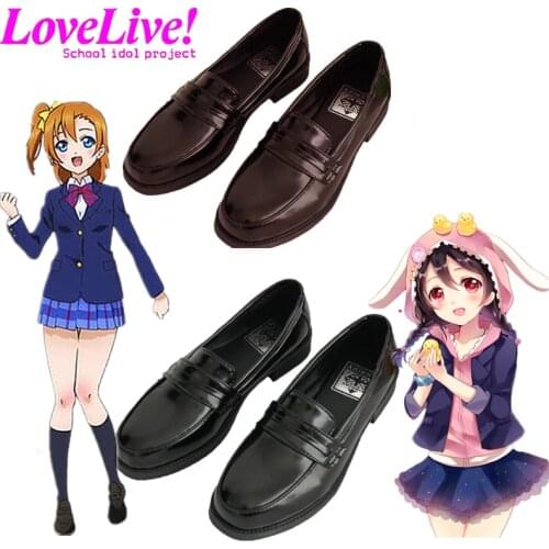 Anime Love Live Cosplay Shoes Nico Yazawa JK Shoes Universal Women Japanese School Student Soft Leather Flat Low Heel Shoes