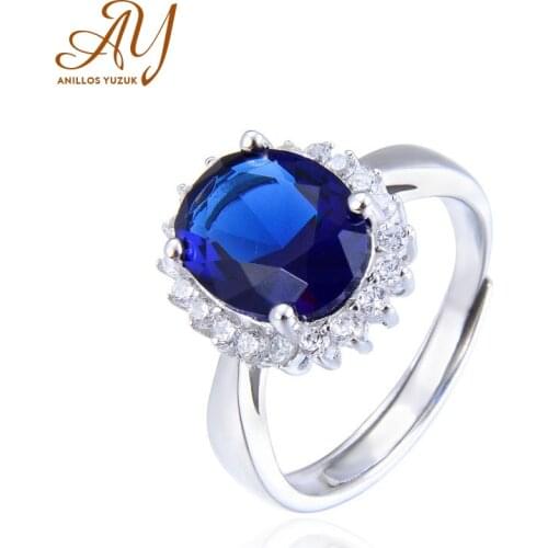 Anillos Yuzuk Silver 925 Jewelry Sapphire Emerald Ruby Gemstone Rings For Women Wedding Engagement Fine Jewelry Wholesale