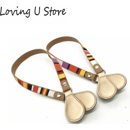 1 pair 68 cm pu leather with drops end flat handle for your classic o hand bag women bag