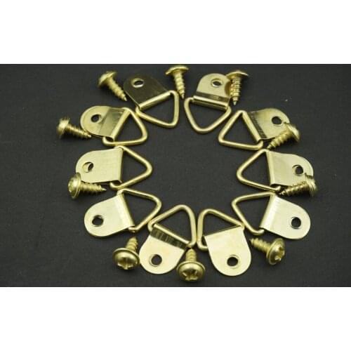 10 PCS/Lot D Ring Frame Hanger & 10 Screws Paper Photo Frame Wall Picture Album DIY Hanging Rope Frame home decoration material