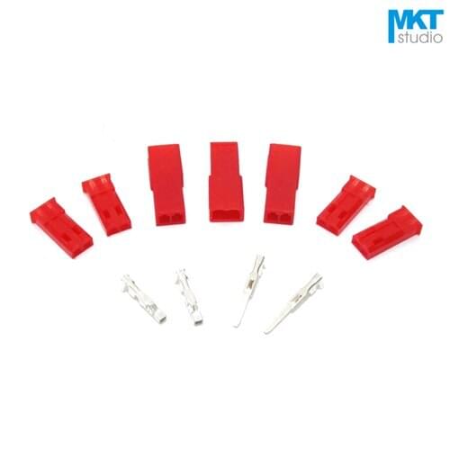 100Pcs Complete Set JST Series Red Pin Header Plug Housing And Crimps