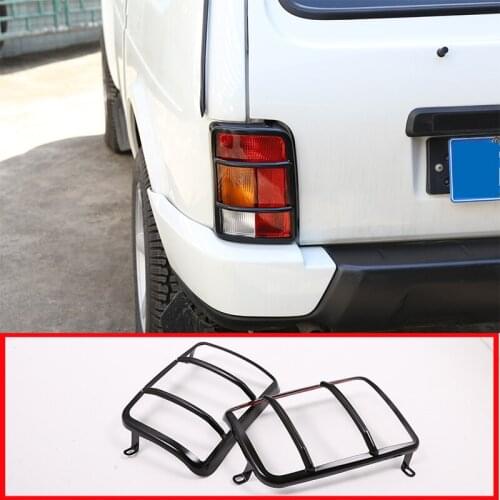 Car Accessorie Interior Car Rear Tail Lamp Protector Frame Trim For Lada Niva Rear Tail Lamp Protector Cover Aluminum Alloy 2Pcs