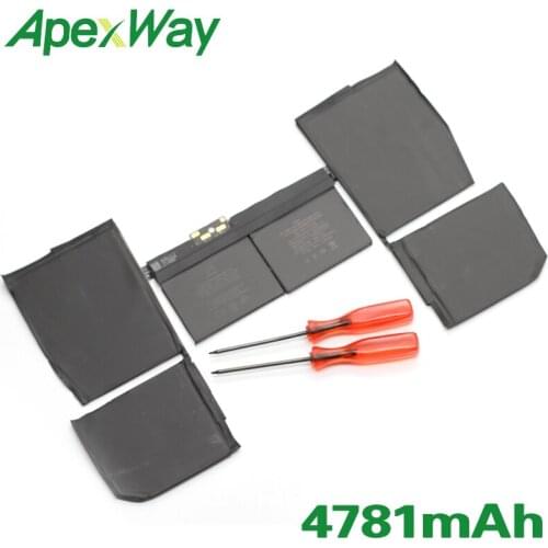 ApexWay 11.4V 4781mAh A1705 laptop battery for MacBook Retina A1534 12'' (2016 years)