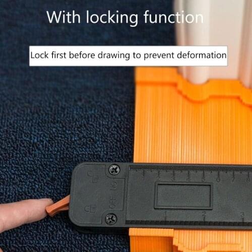 Lock Wider Contour Gauge Profile Tool Alloy Edge Shaping Wood Measure Ruler Laminate Tiles Meethulp Gauge