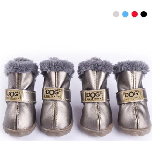 Pet Dog Shoes Winter Super Warm 4pcs/set Dogs Boots Cotton Anti Slip Shoes for Small Pet Product Chihuahua Waterproof