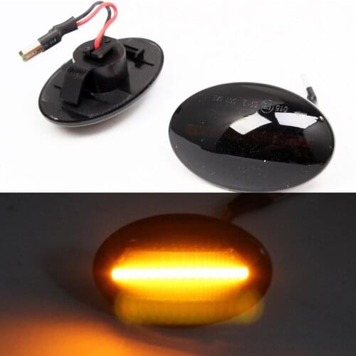 Black Lens Side Marker LED Light For Ford Mondeo Fiesta MK3 4 KA Transit Tourneo Rear Bumper Reflectors 2pcs