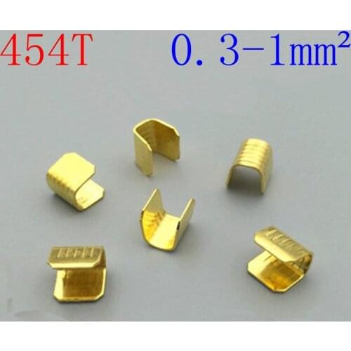 DJ454T 200pcs/lot U Type Car Wiring Harness Terminal Connectors Copper Joint Terminals for 0.3-1.0mm2 cable etc