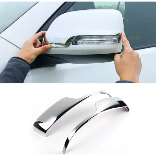 For Toyota Land Cruiser Prado FJ150 2010 to 2017 ABS Chrome Side Rear View Mirror Cover Trim Strip Sticker Shell Accessories