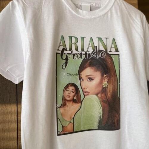 Ariana grande inspired positions graphic shirt t shirt white tee top y2k vintage style oversized