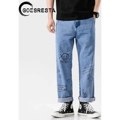 Свободные джинсы для мужчин GOESRESTA China At AliExpress