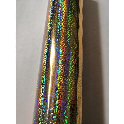 Holographic foil gold color random dot A09 hot press on paper or plastic 64cm x 120m stamping foil