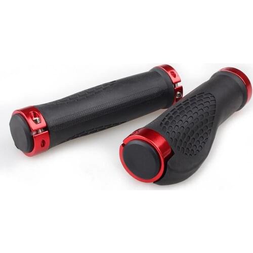 2pcs/1 Pair Bicycle Handlebar Cover Mountain road Cycling Bike MTB Grips Smooth Soft Rubber Aluminum alloy Anti-slip Handle Grip