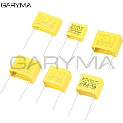 6Value 30Pcs Polypropylene Safety Capacitors Assortment Kit DIP 275VAC X2 MKP 0.1uF 0.15uF 0.22uF 0.33uF 0.47uF 0.68uF
