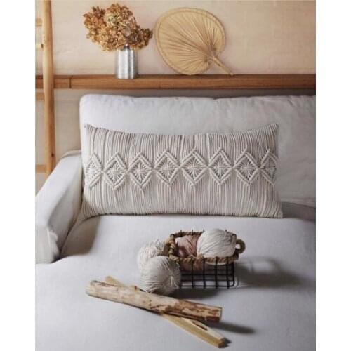 2019 New Macrame Handmade Cotton Thread Pillow Covers Sofa Cushion Cover Decorative Pillowcases Home Textile