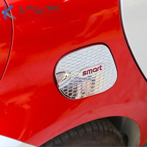 For Mercedes New Smart 453 fortwo fuel tank cap modification stainless steel cover styling sticker