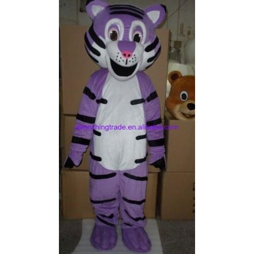 New arrival Cute Cartoon Character Professional Style Purple Tiger Mascot Costume Adult Size New Arrival