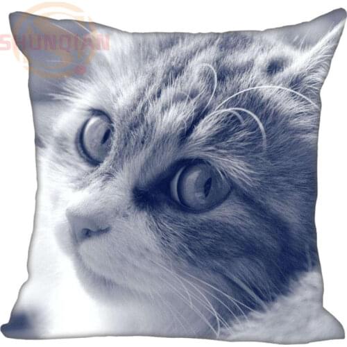 New Cat Face Pillowcase Wedding Decorative Pillow Case Customize Gift For Pillow Cover 35X35cm,40X40cm(One Sides)