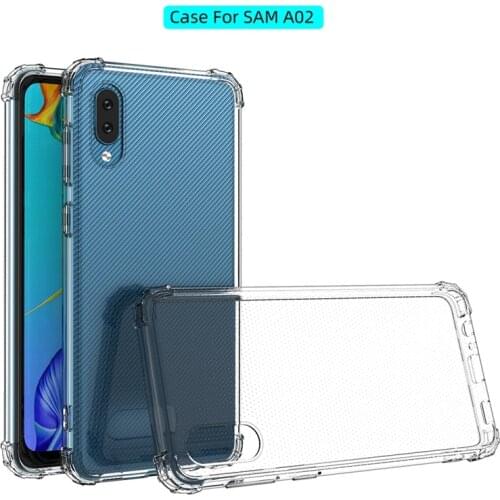 Shockproof Cases For Samsung Galaxy A02 A 02 6.5" Fundas Coque Capa Transparent Soft Silicone Cover Samsung A02 02A Clear Bumper