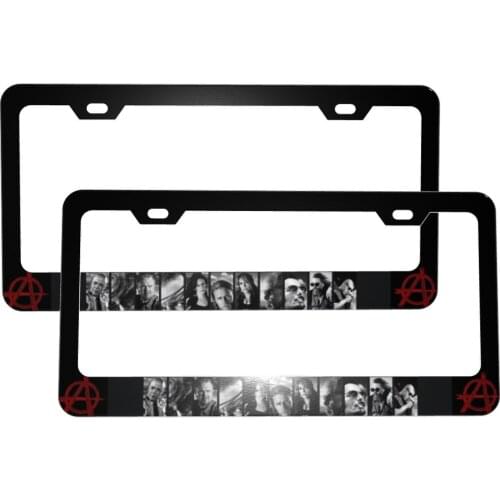 Sons Of Anarchy License Plate Frame Flower Car Frames License Plates Holder Lisences Plate Cover for Women Men Auto Decoration