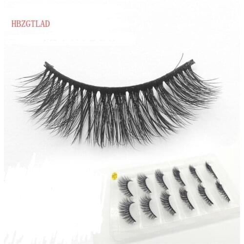 2018 NEW 6 pairs 100% Real Mink Eyelashes 3D Natural False Eyelashes 3d Mink Lashes Soft Eyelash Extension Makeup Kit Cilios