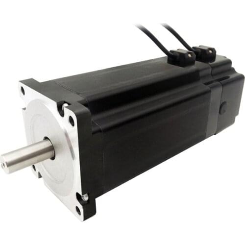 NEMA34 size 86mm Stepper motor with permanent magnet brake motor torque 12N.m(1715oz-in) shaft diameter 12.7/14mm 6.0A
