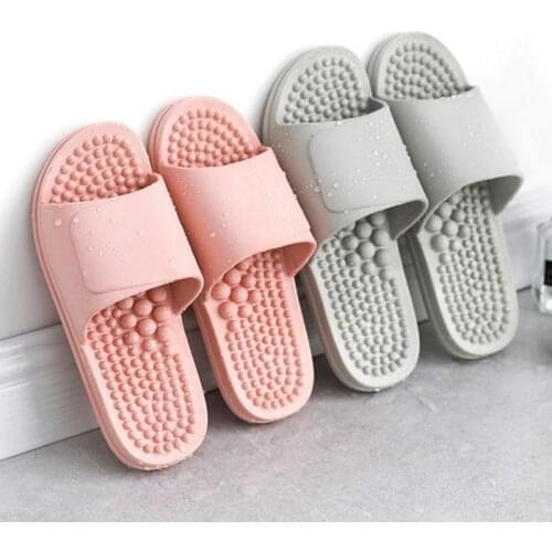 Women Indoor Slippers Soft PVC 2020 Summer Shoes Woman Men Home Slides Anti-slip Female Lovers Massage Bathroom Slipper SH01152
