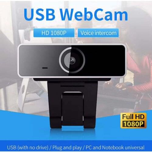 1080P Auto Focus Webcam Mini Computer PC Web Camera With Microphone Rotatable Cameras For Live Broadcast Calling Conference Work