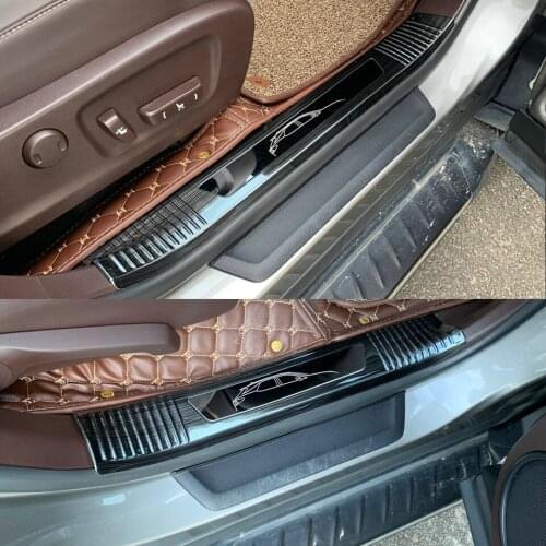 4Pcs Stainless Steel Inner threshold Trim For Lexus RX300 RX200T RX450h 2016 - 2020 Inner Side Door Sill Trim Cover Decorative