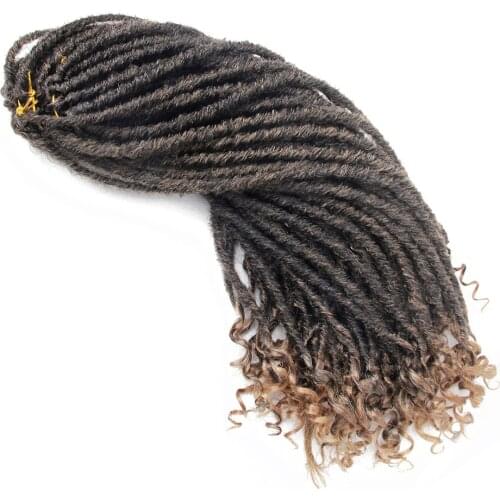 YxCheris Faux Locs Crochet Braids 18 Inch Soft Natural Synthetic Hair Extension 20 Stands/Pack Goddess Locks