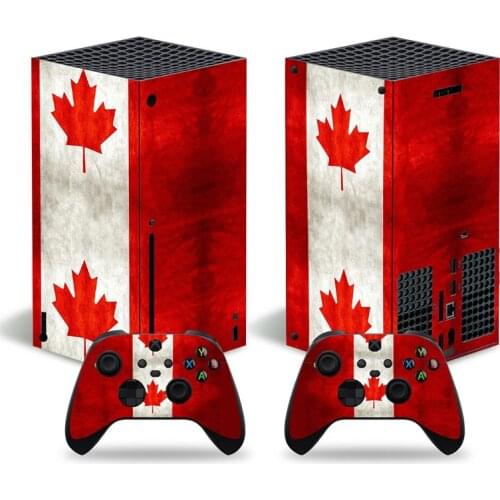 Flag Design Protective Skin Sticker Decal Cover for Xbox Series X Console and 2 Controllers Xbox Series X Vinyl Skin Sticker