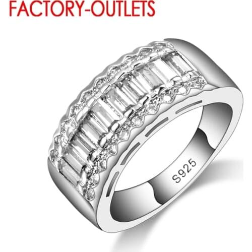 Simple Design 925 Luxury Rings For Women Vintage Elegant Cubic Zirconia Bague Bijoux FemmeFinger Ring