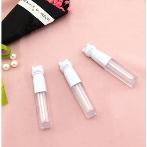10/30/50/100pcs Cute Kitty Empty Lip Gloss Tube Lips Balm Bottle Brush Container Travel Mini Refillable Lipgloss Bottle