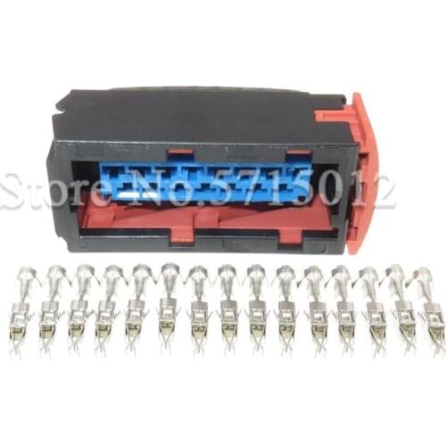 15 Hole 144980-1 Auto Lamp Connector Headlight Light Plug With Terminals For Citroen Peugeot