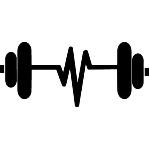 16.6cm*7.4cm Weightlifting Fashion Decor Stickers Decas Vinyl Car-Styling Black/Silver S3-7026