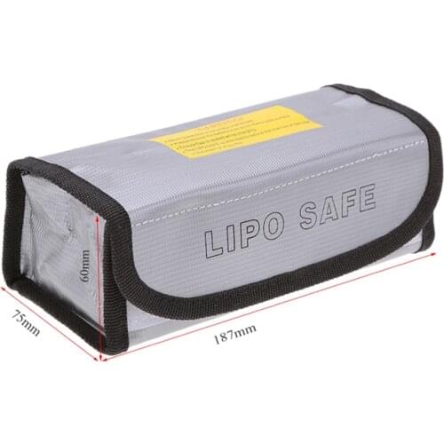 185x75x60mm Square RC LiPo Battery Safety Fireproof Bag Safe Guard Battery Protection Charging Sack For RC Toy Battery