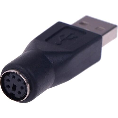 Brand New 2Pcs Mouse Round Port PS2 Male To USB Female Adapter Port Adapter Converter