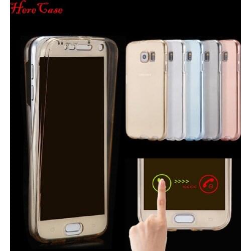 2018 HereCase For Samsung A3 A5 A7 A8 J2 J3 J5 J7 (2015)(2016)(2017) Full Body Cover Ultrathin Clear TPU Soft Double Phone Cases