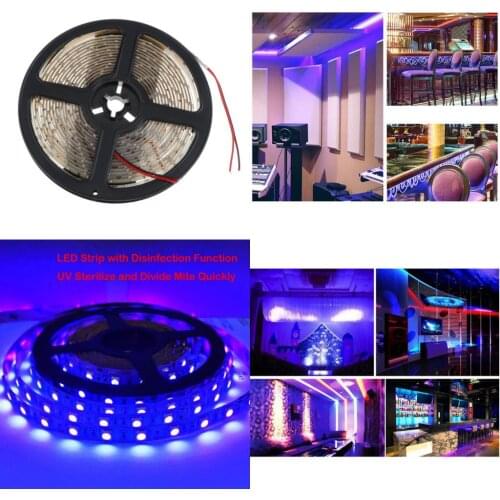 16.4ft UV Ultraviolet Purple Light Strip LED SMD 2835/5050 Waterproof Super Bright LED Strip Lights
