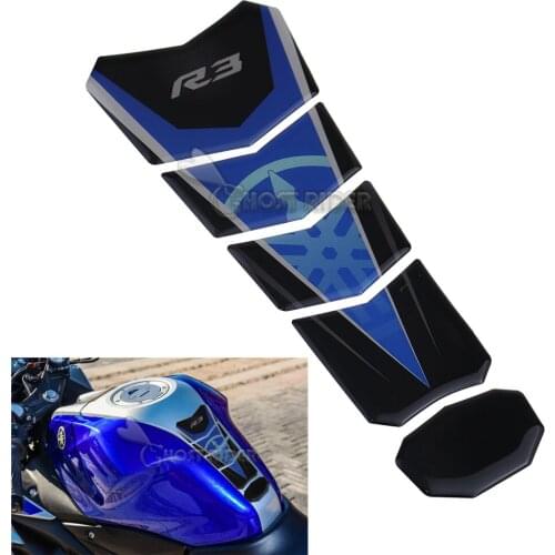 Motorcycle 3D fuel tank pad sticker protective decorative decal fit For YZFR3 YZF R3 YZF-R3 Tank Pad Sticker