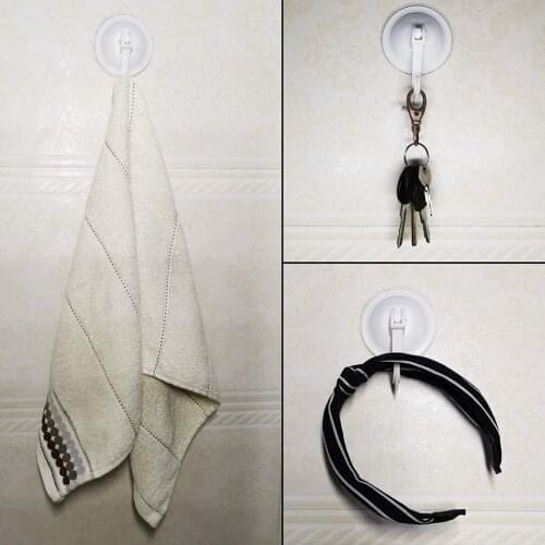 4pc/lot Household Powerful Vacuum Suction Cup Hooks Kitchen Bathroom Vacuum Sucker Hangers Removable Reusable Wall Hooks Hangers